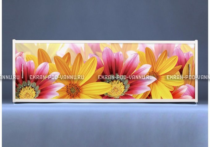 Раздвижной ФОТО экран - Flowers – купить по цене 8500 руб. в интернет-магазине в городе Курган картинка 1