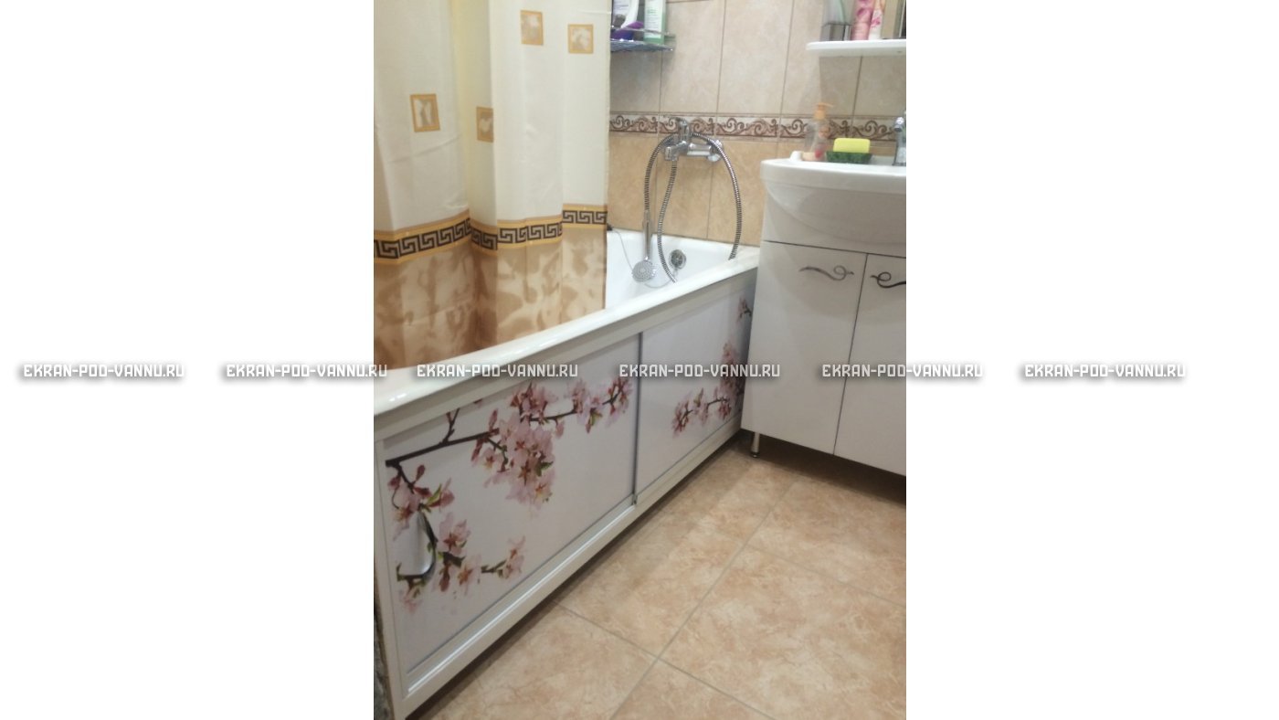Раздвижной ФОТО экран - Белая акация – купить по цене 8500 руб. в интернет-магазине в городе Курган картинка 8