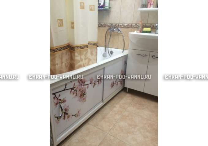 Раздвижной ФОТО экран - Белая акация – купить по цене 8500 руб. в интернет-магазине в городе Курган картинка 1