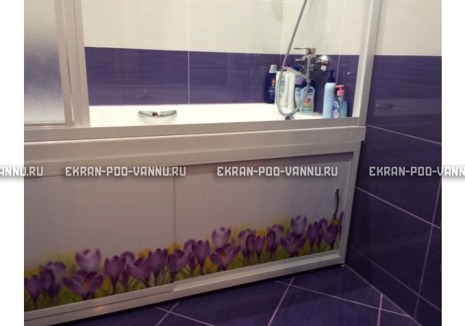 Экран на роликах EUROPLEX  Ирисы – купить по цене 12400 руб. в интернет-магазине в городе Курган картинка 3