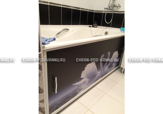Раздвижной ФОТО экран - Лебеди – купить по цене 8500 руб. в интернет-магазине в городе Курган картинка 2