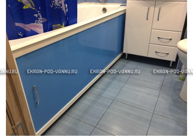 Раздвижной экран EUROPLEX Комфорт голубой – купить по цене 6750 руб. в интернет-магазине в городе Курган картинка 3