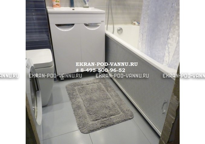 Раздвижной экран EUROPLEX Комфорт Серебро колотый лед – купить по цене 6550 руб. в интернет-магазине в городе Курган картинка 2