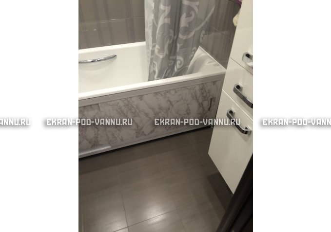Раздвижной экран EUROPLEX Комфорт серый мрамор – купить по цене 6250 руб. в интернет-магазине в городе Курган картинка 3
