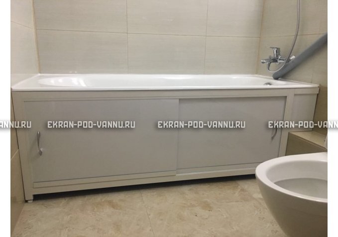 Экран  EUROPLEX Роликс белый с вставкой – купить по цене 10400 руб. в интернет-магазине в городе Курган картинка 4