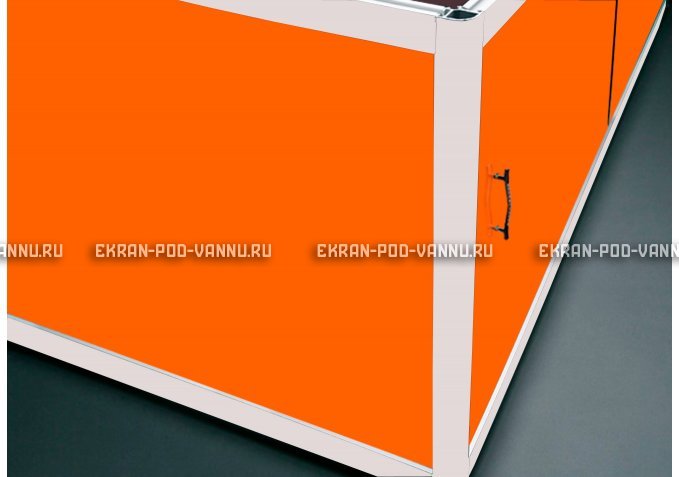 Угловой экран EUROPLEX Комфорт оранжевый – купить по цене 8180 руб. в интернет-магазине в городе Курган картинка 1