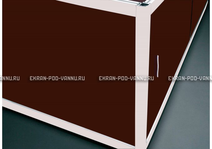 Угловой экран EUROPLEX Комфорт шоколад – купить по цене 8180 руб. в интернет-магазине в городе Курган картинка 1
